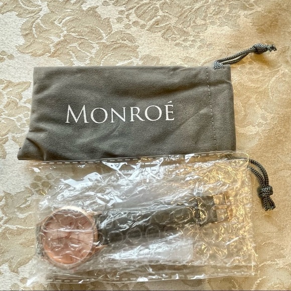 𝅺MONROÉ Classique Watch In Sunburst Solérose Genuine Leather, Charcoal Colour - Picture 6 of 10